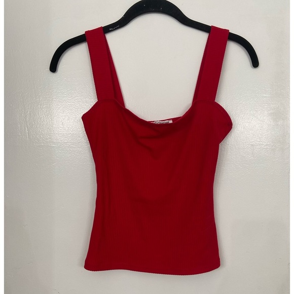 Reformation Canyon Red Square Neck Knit Top Size XS - Picture 2 of 6